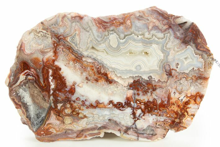 Polished Crazy Lace Agate Slab - Mexico #323866